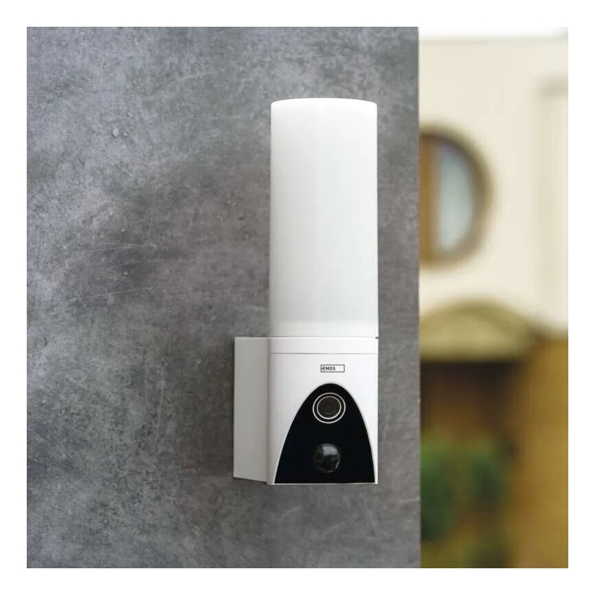 LED-Smart-Kamera mit Leuchte für den Outdoor-Bereich GoSmart LED/12W/230V IP65 Wi-Fi Tuya weiß