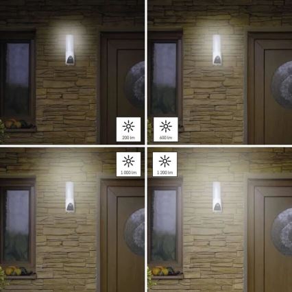 LED-Smart-Kamera mit Leuchte für den Outdoor-Bereich GoSmart LED/12W/230V IP65 Wi-Fi Tuya weiß