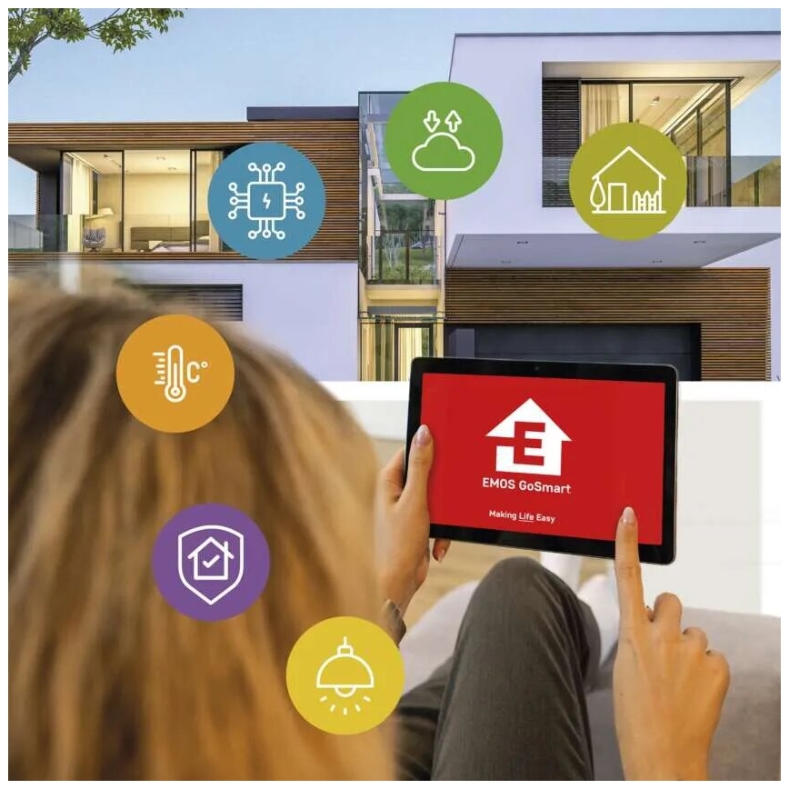 LED-Smart-Kamera mit Leuchte für den Outdoor-Bereich GoSmart LED/12W/230V IP65 Wi-Fi Tuya weiß