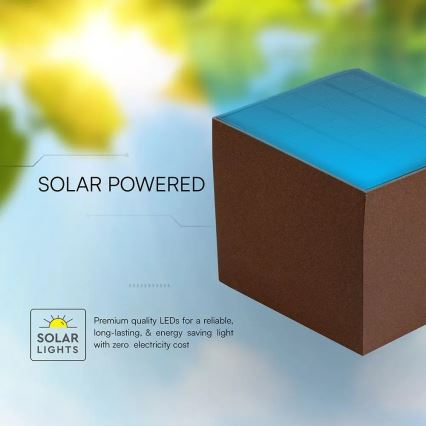 LED-Solar-Wandleuchte mit Sensor LED/9W/3,7V 3000/4000/5000K IP65 2600 mAh braun