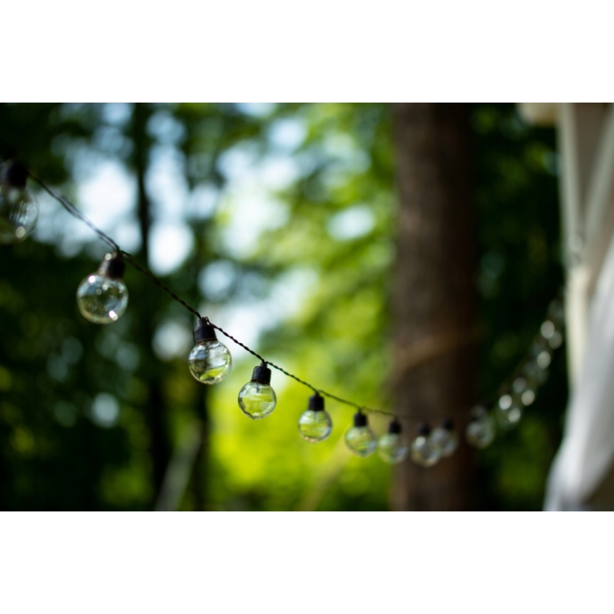 LED-Solar-Dekorationslichterkette 30 LEDs/8 Funktionen 500 mAh 10,6 m IP67 Warmweiß