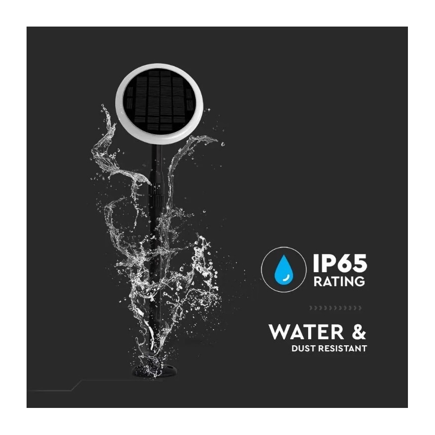 LED verstellbare Solarleuchte GARDEN LED/8W/5V 60-129 cm 4000K IP65 2000 mAh