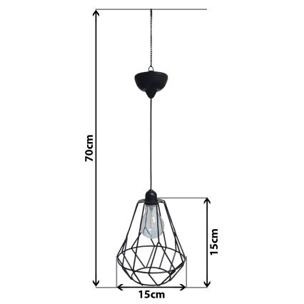 LED-Solar-Kronleuchter an einer Schnur KATTY 1,2V IP44