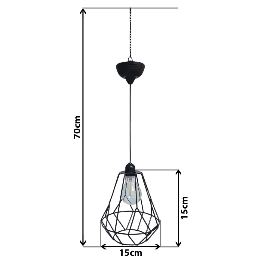 LED-Solar-Kronleuchter an einer Schnur KATTY 1,2V IP44
