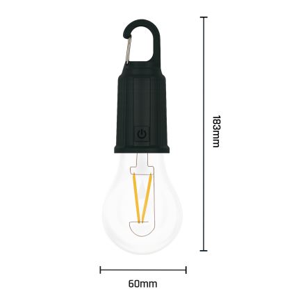 LED-Solar-Ladeleuchte LUMINA LUMO, LED/USB, 300 mAh, schwarz