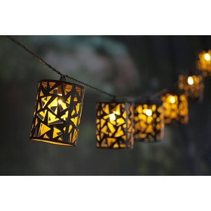 LED Solar-Lichterkette 10xE12/3,65m 600 mAh IP44 warmweiß