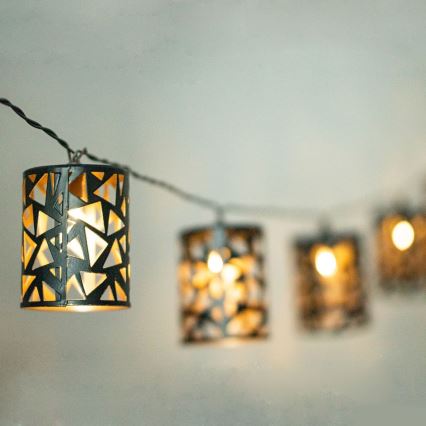 LED Solar-Lichterkette 10xE12/3,65m 600 mAh IP44 warmweiß