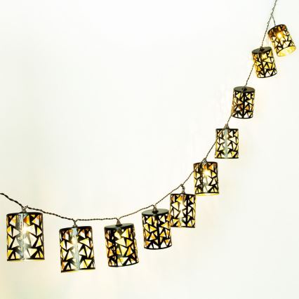 LED Solar-Lichterkette 10xE12/3,65m 600 mAh IP44 warmweiß