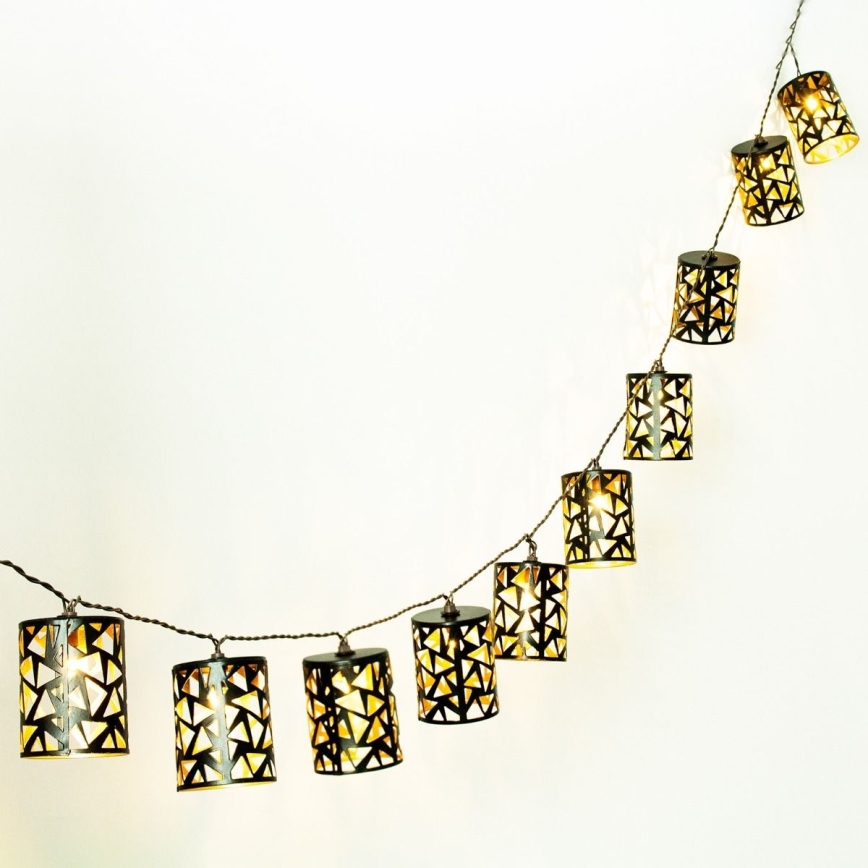 LED Solar-Lichterkette 10xE12/3,65m 600 mAh IP44 warmweiß