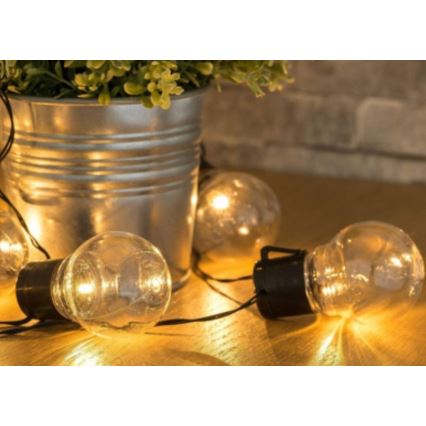 LED Solar-Lichterkette 10xLED/1,2V 2m 300 mAh IP44 warmweiß