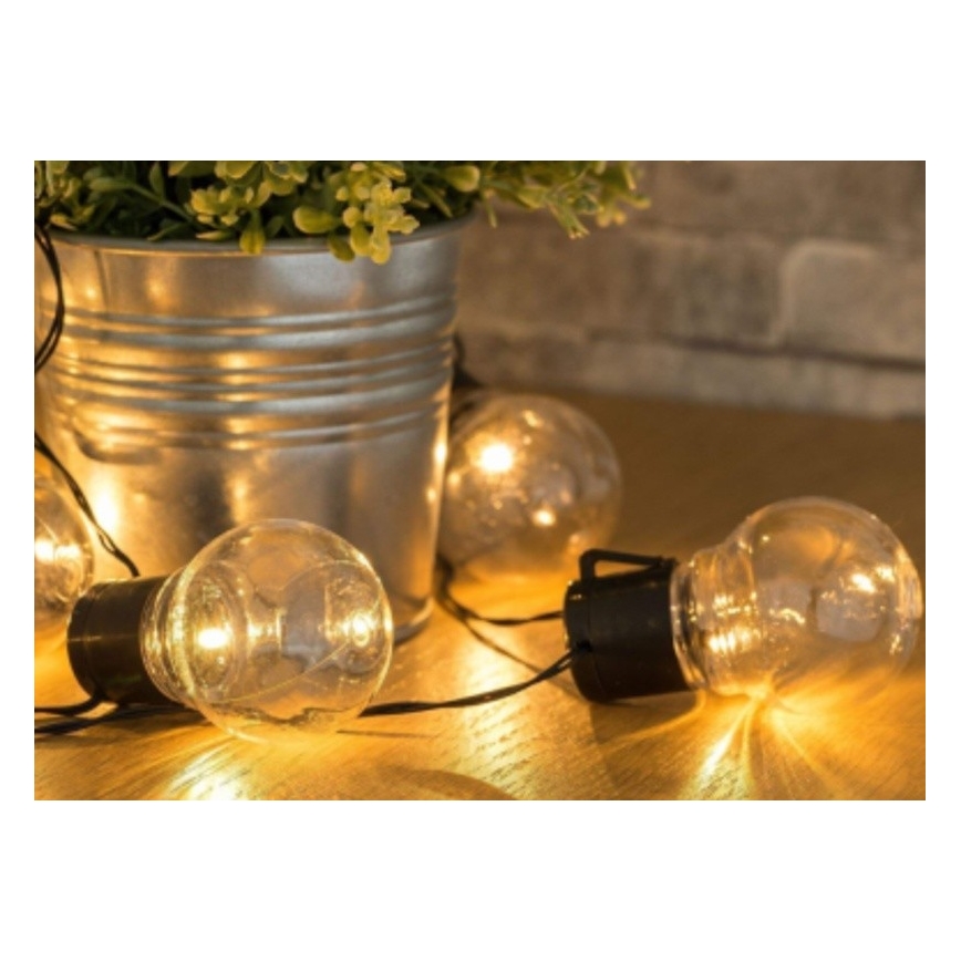 LED Solar-Lichterkette 10xLED/1,2V 2m 300 mAh IP44 warmweiß