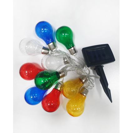 LED Solar-Lichterkette für den Außenbereich 10xLED/1,2V 300 mAh 2,2 m IP44 mehrfarbig