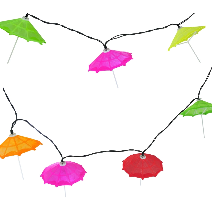 LED Solar-Lichterkette 10xLED/1,2V 300 mAh 3,8 m IP44 für Sonnenschirme