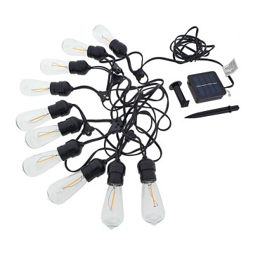 LED Solar-Lichterkette 10xLED/1,2V 600 mAh 5,94m IP44 warmweiß
