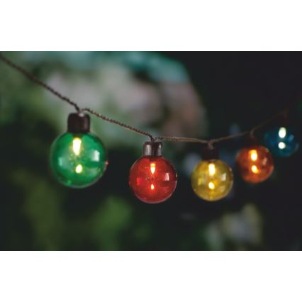 LED Solar-Lichterkette 10xLED/3,65m 600 mAh IP44 mehrfarbig