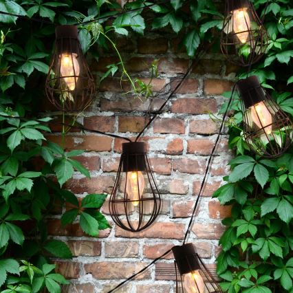 LED Solar-Außenlichterkette 10xLED/1,2V 300 mAh 3,8 m IP44