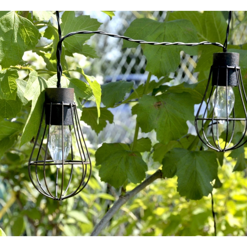 LED Solar-Außenlichterkette 10xLED/1,2V 300 mAh 3,8 m IP44