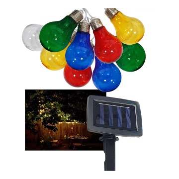 LED Solar-Lichterkette für den Außenbereich 10xLED/1,2V 300 mAh 2,2 m IP44 mehrfarbig
