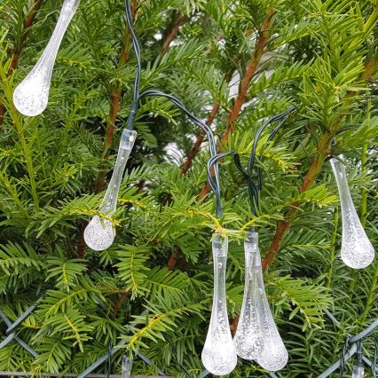 LED Solar-Lichterkette ICE 30xLED/1,2V 300 mAh IP44