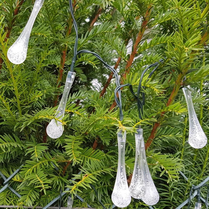 LED Solar-Lichterkette ICE 30xLED/1,2V 300 mAh IP44