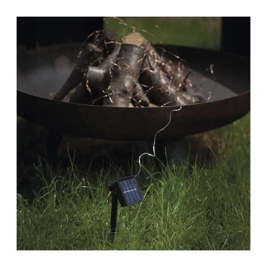 LED Solar-Lichterkette LED/2,4W/1,2V 1xAA 15 m IP44 3000K 600 mAh