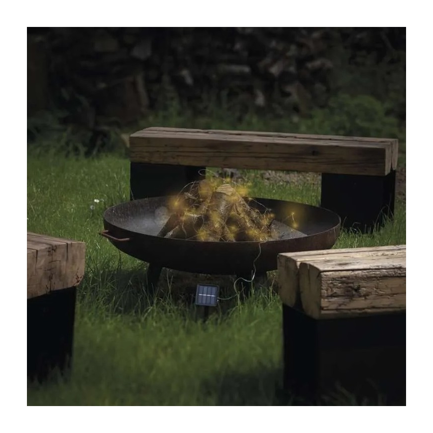 LED Solar-Lichterkette LED/2,4W/1,2V 1xAA 15 m IP44 3000K 600 mAh