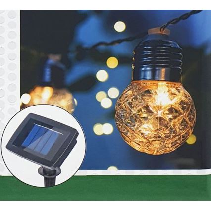 LED Solar-Outdoor-Lichterkette 10xLED/1,2V 300 mAh 2,2 m IP44