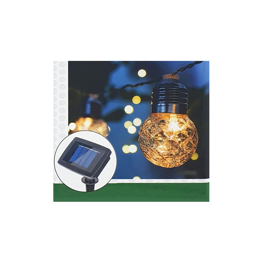 LED Solar-Outdoor-Lichterkette 10xLED/1,2V 300 mAh 2,2 m IP44