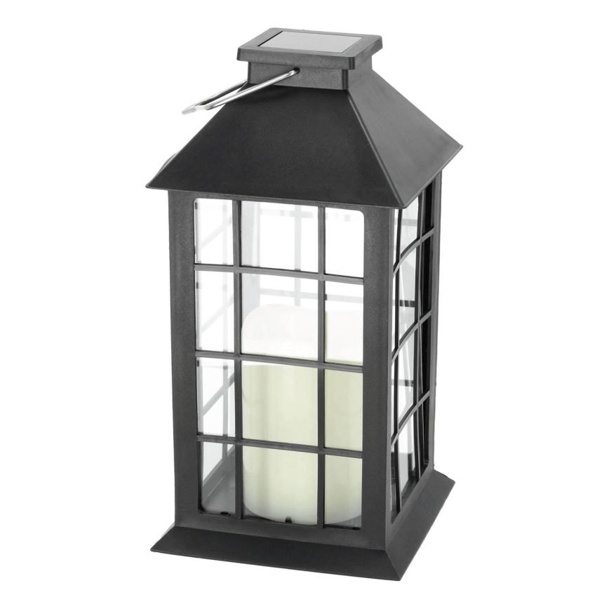 LED-Solar-Pendelleuchte LED/0,02W/1,2V 1xAA 2700K IP44 200 mAh schwarz