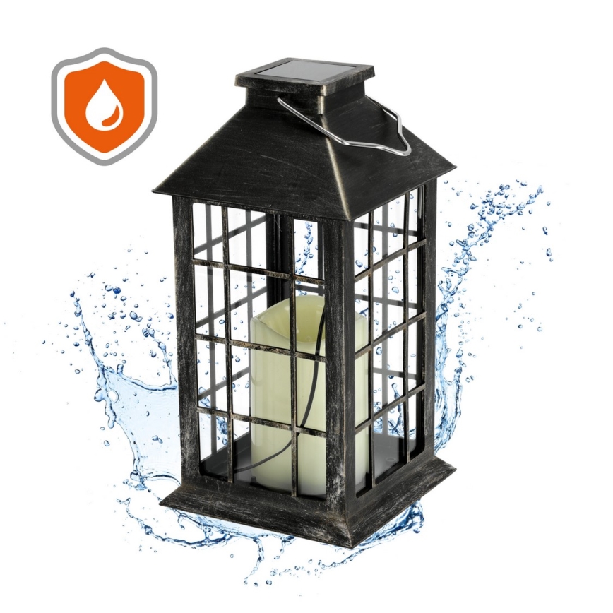 LED-Solar-Pendelleuchte LED/0,02W/1,2V 1xAA 2700K IP44 200 mAh Patina