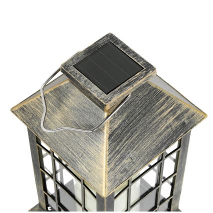 LED-Solar-Pendelleuchte LED/0,02W/1,2V 1xAA 2700K IP44 200 mAh Patina
