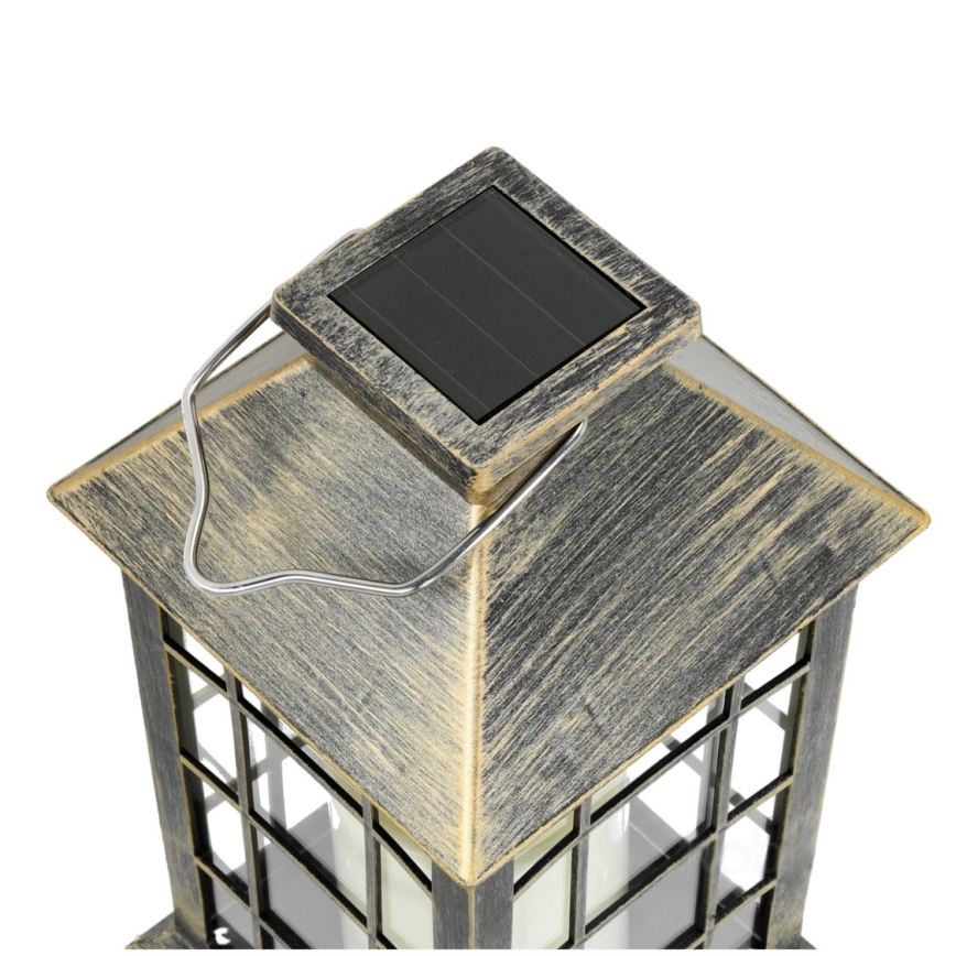 LED-Solar-Pendelleuchte LED/0,02W/1,2V 1xAA 2700K IP44 200 mAh Patina