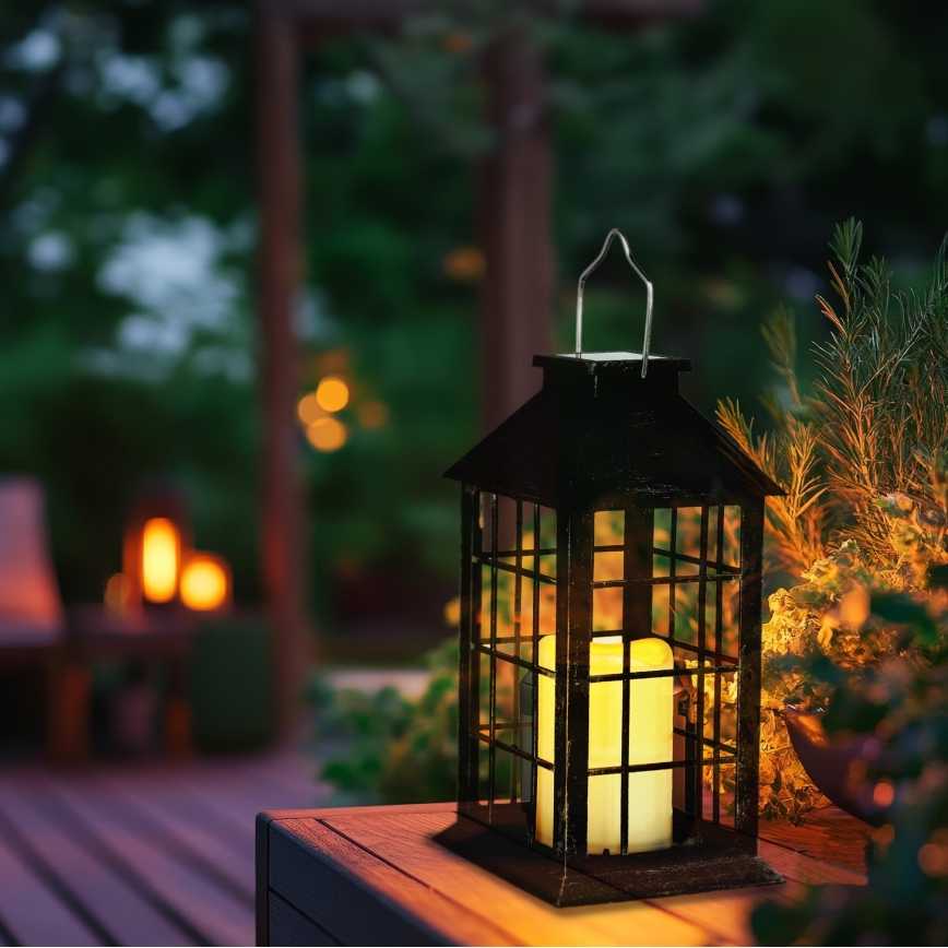LED-Solar-Pendelleuchte LED/0,02W/1,2V 2700K IP44 Patina