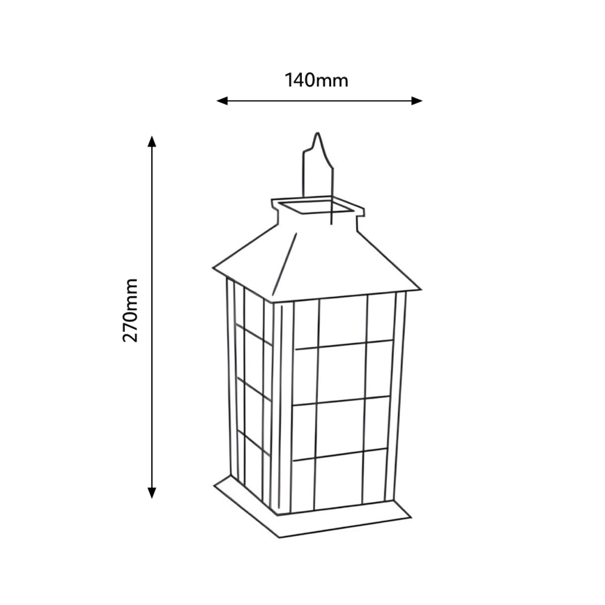 LED-Solar-Pendelleuchte LED/0,02W/1,2V 2700K IP44 Patina