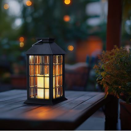 LED-Solar-Pendelleuchte LED/0,02W/1,2V 2700K IP44 schwarz