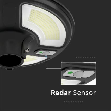 LED-Solar-Straßenlampe mit Sensor LED/10W/3,2V 6500K IP65 + Fernsteuerung