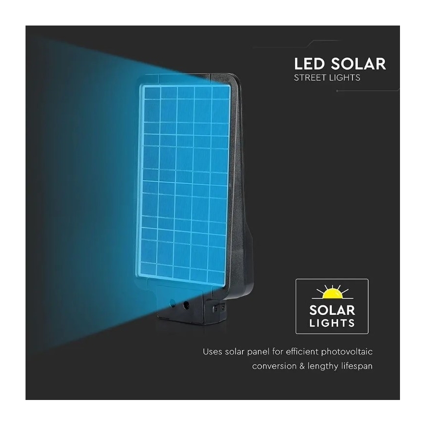 LED-Solar-Straßenlampe mit Sensor LED/15W/7,4V 4000K IP65