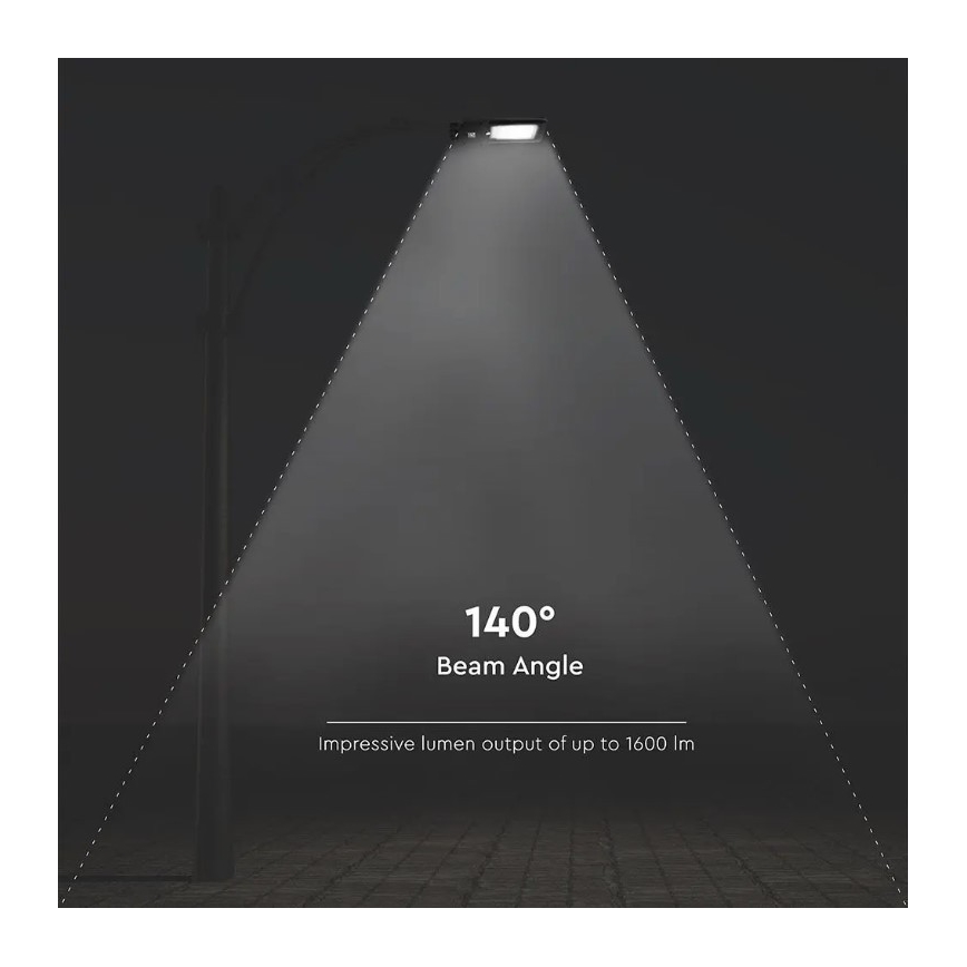 LED-Solar-Straßenlampe mit Sensor LED/15W/7,4V 4000K IP65