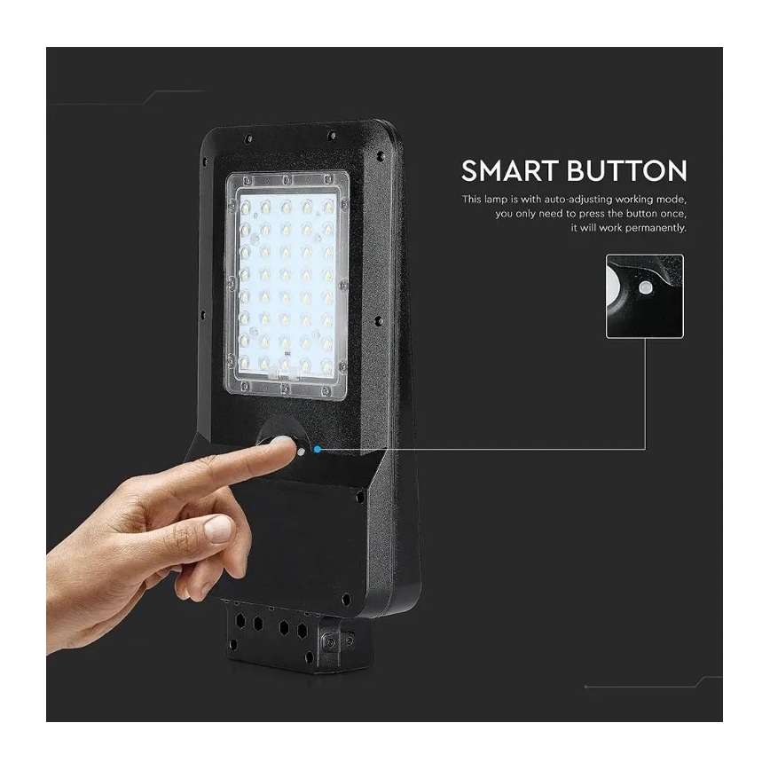 LED-Solar-Straßenlampe mit Sensor LED/15W/7,4V 4000K IP65