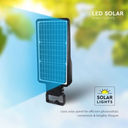 LED-Solar-Straßenlaterne mit Sensor LED/40W/9,6V IP65 6000K 12000 mAh + Fernbedienung