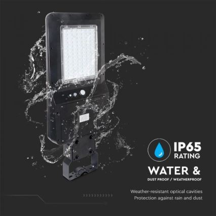 LED-Solar-Straßenlaterne mit Sensor LED/40W/9,6V IP65 6000K 12000 mAh + Fernbedienung
