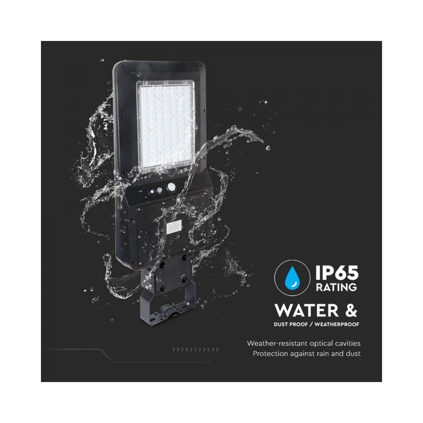LED-Solar-Straßenlaterne mit Sensor LED/40W/9,6V IP65 6000K 12000 mAh + Fernbedienung