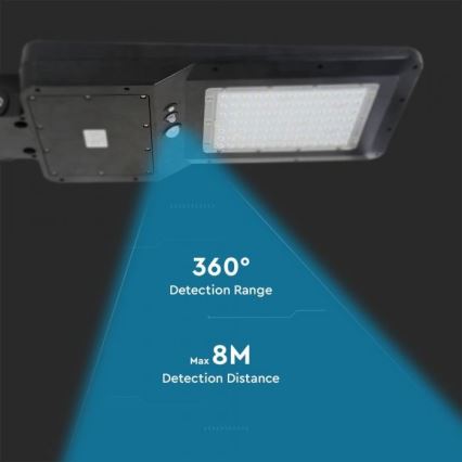 LED-Solar-Straßenlaterne mit Sensor LED/40W/9,6V IP65 6000K 12000 mAh + Fernbedienung