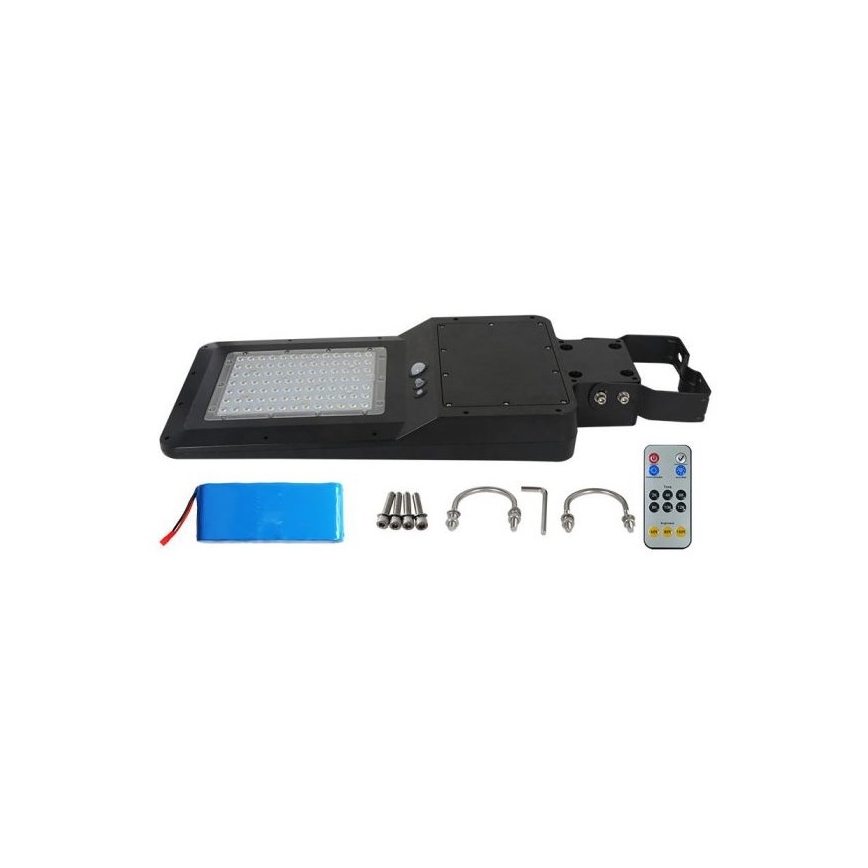 LED-Solar-Straßenlaterne mit Sensor LED/40W/9,6V IP65 6000K 12000 mAh + Fernbedienung