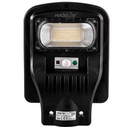 Dimmbare LED-Solar-Straßenlaterne mit Sensor LED/60W/6V 5500 mAh 6500K IP65 schwarz + Fernbedienung