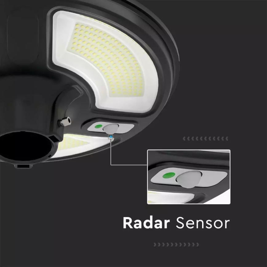 LED-Solar-Straßenlaterne mit Sensor LED/7,5W/3,2V IP65 4000K 15000 mAh + Fernbedienung