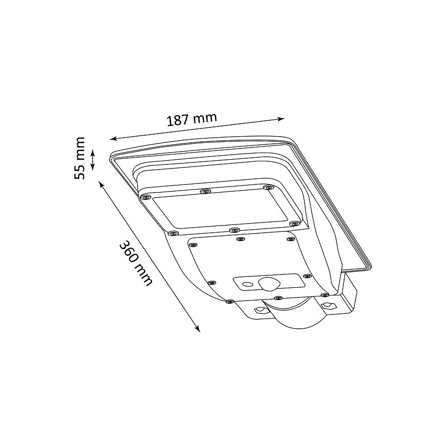 LED-Solar-Straßenlaterne mit Sensor STREET LED/3W/3,2V 5000 mAh IP65 + Fernbedienung
