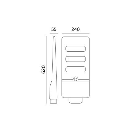 Dimmbare LED-Solar-Straßenleuchte mit Bewegungs- und Dämmerungssensor URBI LED/8W/3,2V 6500K IP54 + Fernbedienung