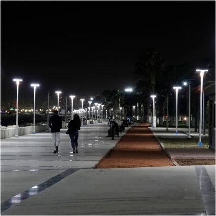 LED-Solar-Straßenleuchte mit Sensor LUVIA LED/15W/3,2V 4000K IP54 5400 mAh + Fernbedienung