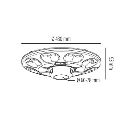 LED-Solar-Straßenleuchte mit Sensor LUVIA LED/15W/3,2V 4000K IP54 5400 mAh + Fernbedienung
